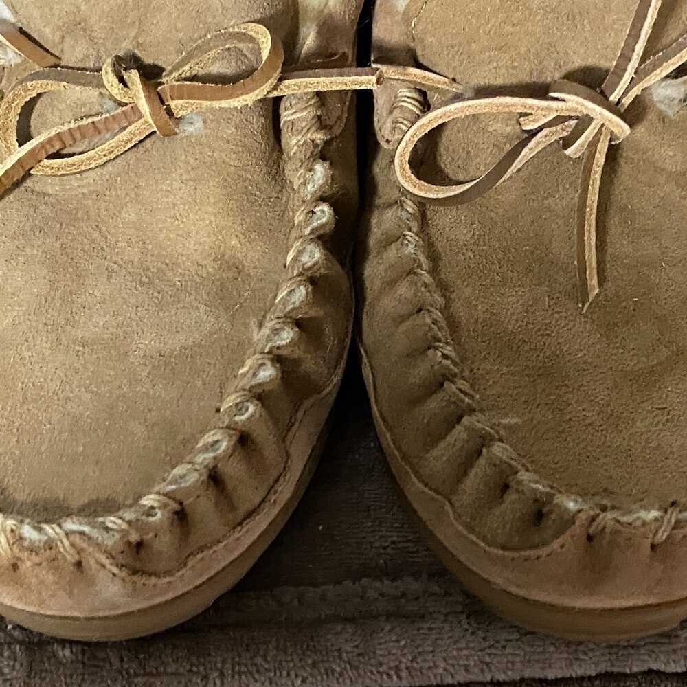 Lk New LL Bean Sheepskin Suede Slippers-Womens sz 9M - Picture 12 of 12